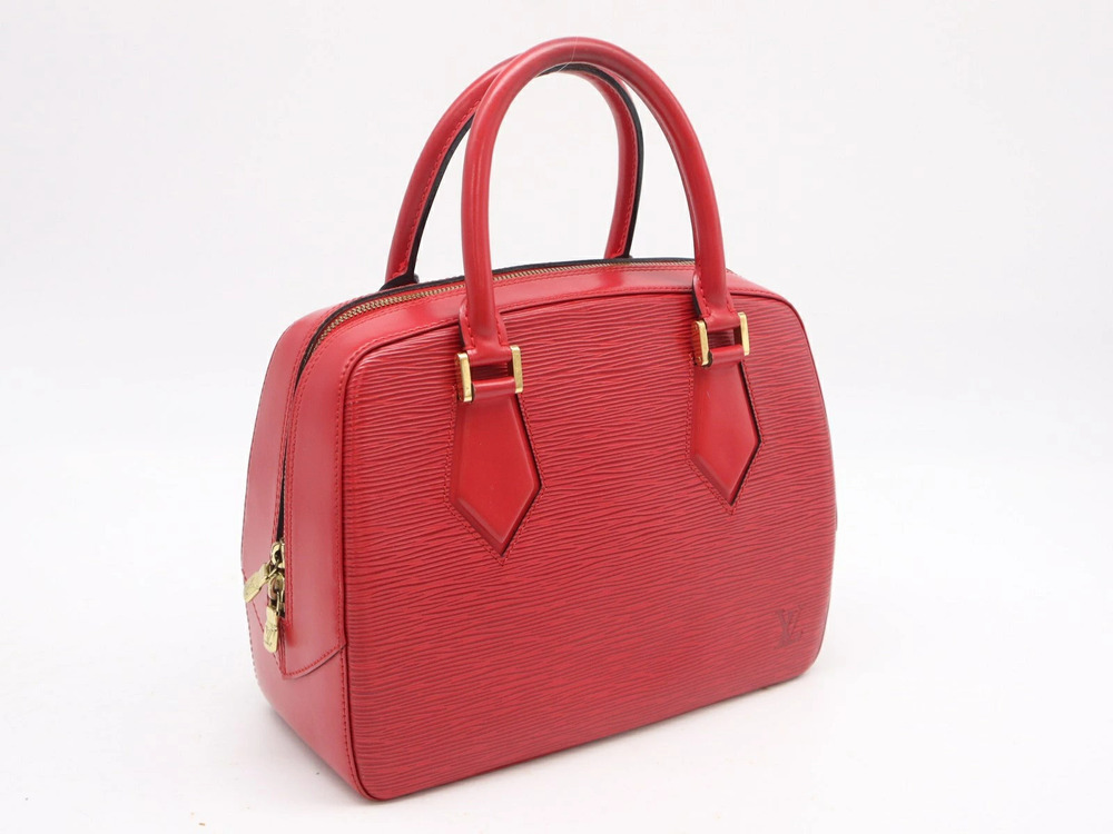 Louis Vuitton Epi Sablon Castilian Red Handbag Calf Leather